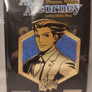 Ace Attorney Older Phoenix Wright Enamel Pin Official Capcom Collectible Brooch